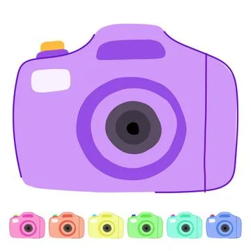 Selfie camera toy vector cartoon graphic Stock Illustration