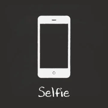 Selfie Chalkboard Vector Illustration Stock Illustration