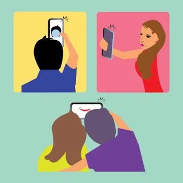 Selfie clipart Stock Illustration