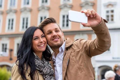 Selfie a couple 스톡 사진