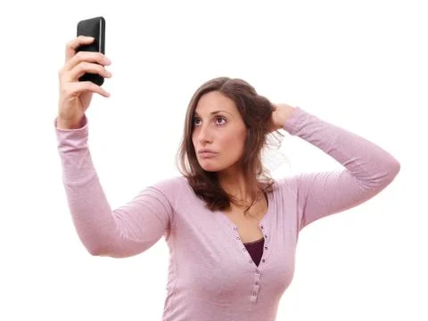 Selfie with duckface Stock Photos
