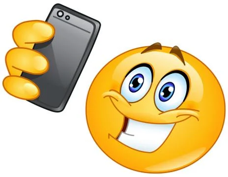 Selfie emoticon Stock Illustration