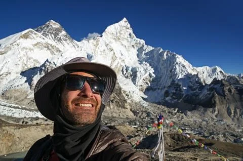 Selfie With Everest Stock Photos