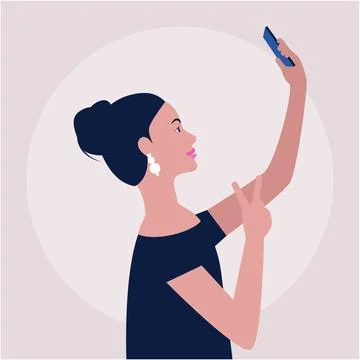 Selfie Stock Illustration