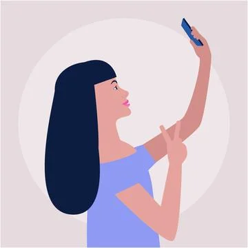 Selfie Stock Illustration