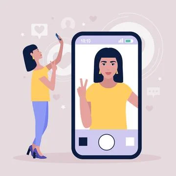 Selfie Stock Illustration