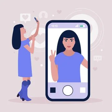 Selfie Stock Illustration