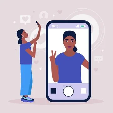 Selfie Stock Illustration
