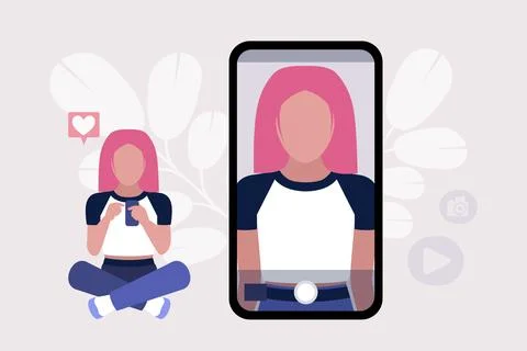 Selfie Stock Illustration
