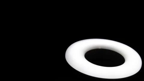 Selfie LED light ring in the dark Foto stock