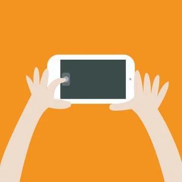 Selfie on mobile camera Stock Illustration