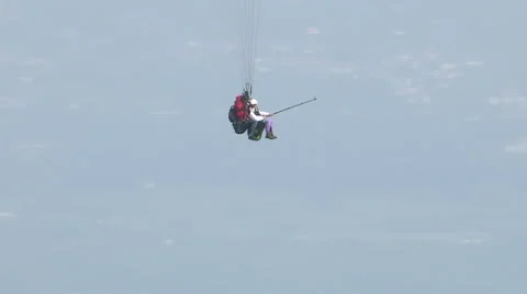 A selfie in paragliding Stock Footage 59915750