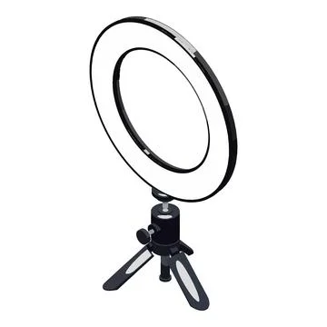 Selfie ring light icon, isometric style Stock Illustration