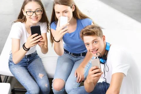 Selfie school. Stock Photos