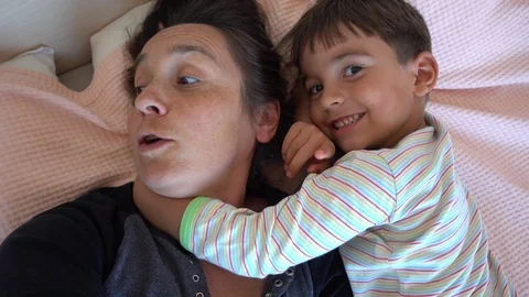 Selfie Son does not let his mother go ho... | Stock Video | Pond5