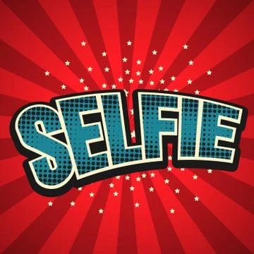 Selfie speech bubble background Illustrazione stock