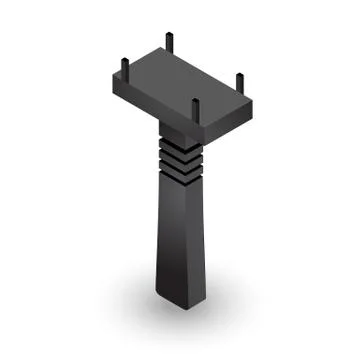 Selfie stick tripod for an action camera Stock Illustration