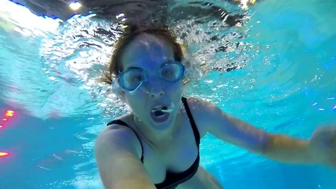 Selfie Swimming Stock Footage 85157250