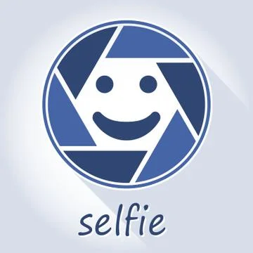 Selfie symbol, vector Illustrazione stock