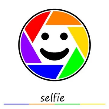 Selfie symbol, vector Illustrazione stock