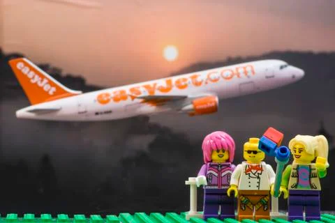 Selfie with toy bricks Stock Photos