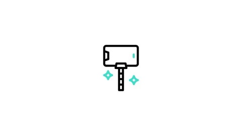 Selfiestick Animated Icon Stock Footage 320199648