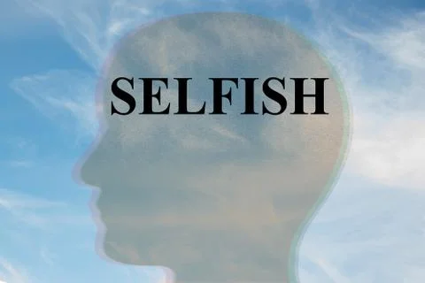SELFISH - mental concept Stock-Illustration