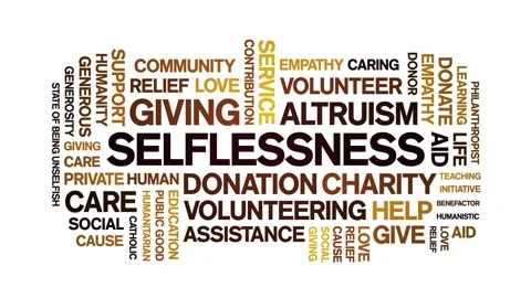 Selflessness animated word cloud,animati... | Stock Video | Pond5