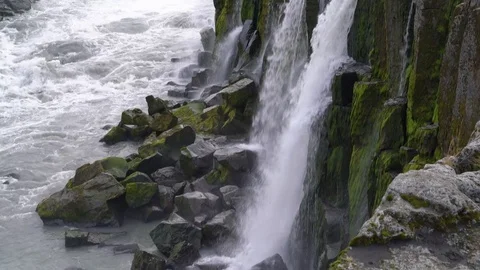 Selfoss Waterfall Stock Footage 73267634