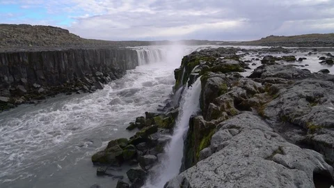 Selfoss Waterfall Stock Footage 73267683