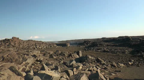 Selfoss waterfall in iceland Stock Footage 27174828