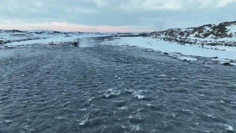 Selfoss waterfall in Iceland Video stock 229673083