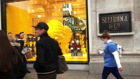 Selfridge and Co. Oxford Street. Stock Footage 166328364