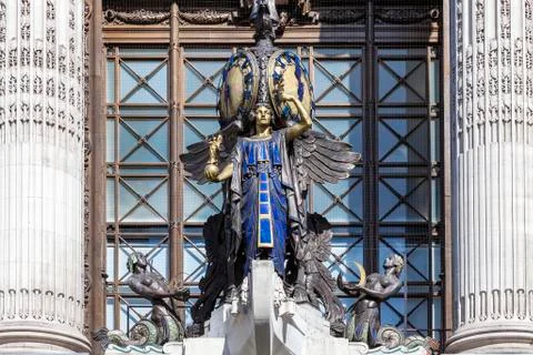 Selfridges clock Queen Of  Time Stock Photos