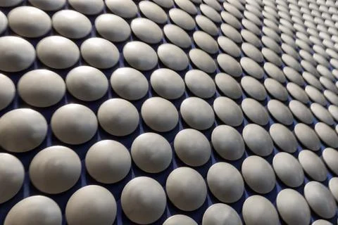 Selfridges metallic circles on side of building Stock Photos