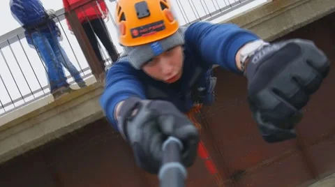 Selfy as a superman Stock Footage 47824024