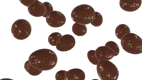 Selicious milk chocolate eggs falling from the top rendered in UHD 스톡 동영상 271173110