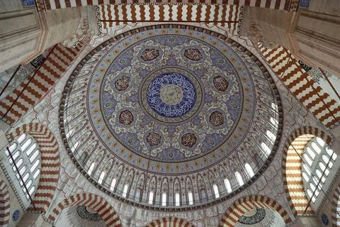 Selimiye Mosque Ceiling Stock Photos