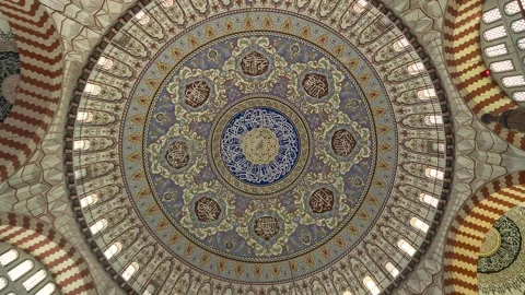 Selimiye Mosque Decorations 스톡 동영상 152917123