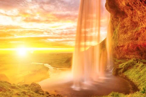 Seljalandsfoss 스톡 사진