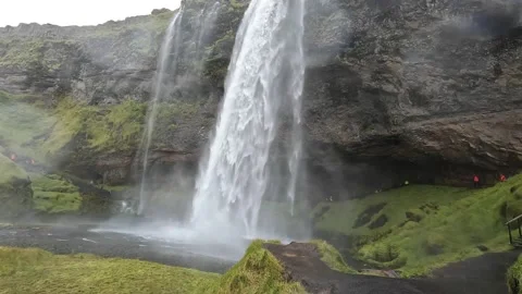 Seljalandsfoss waterfall Video stock 217380432