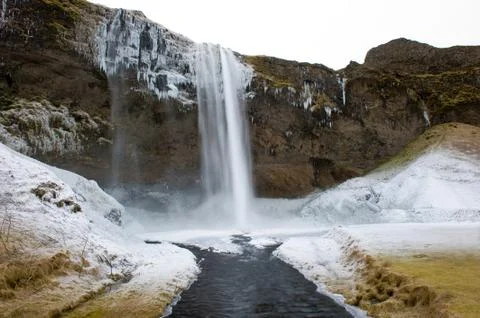 Seljalandsfoss waterfall Stock Photos