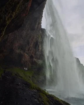 Seljalandsfoss waterfall. Summer landscape with cascade and a river. Famous t Stock Photos