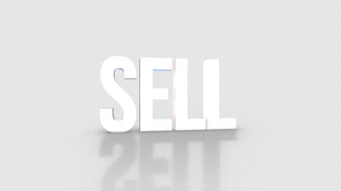 Sell 3D Text spinning on an orange background. Looped video.4K Видео 276680199