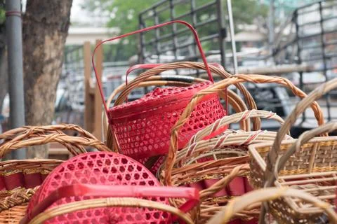 Sell baskets Stock Photos