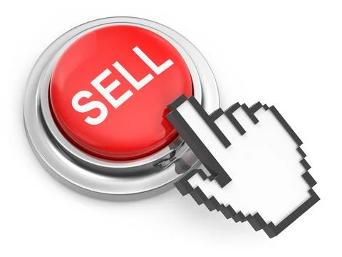Sell Button with Hand Cursor イラスト素材