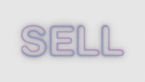 Sell neon effects, text animation on transparent background Stock Footage 303587428