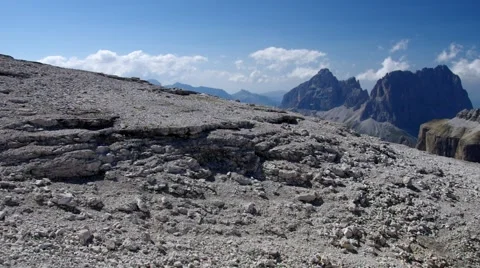 Sella group in Dolomites Stock Footage 57993020