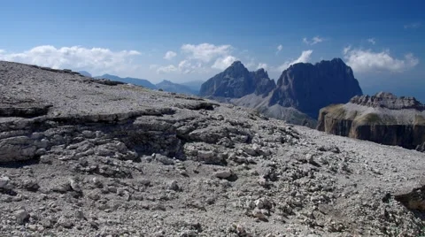 Sella group in Dolomites Stock Footage 58086274