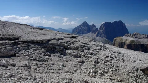 Sella group in Dolomites Stock Footage 58325851